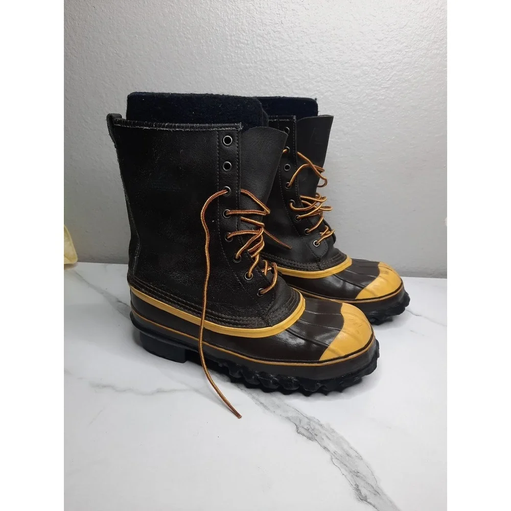 LACROSSE BROWN WATERPROOF INSULATED Steel Shank Boots SZ 6 Made in USA HUNTING